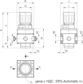 Aventics Регулирующий клапан, Cерия NL1-RGS-…-DS – 0821300713 - Aventics Регулирующий клапан, Cерия NL1-RGS-…-DS – 0821300713
