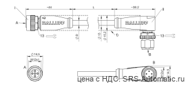 Соединительный кабель Balluff BCC M415-M424-3A-304-EX44T2-003-C008 - Соединительный кабель Balluff BCC M415-M424-3A-304-EX44T2-003-C008