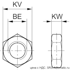 Aventics Гайка крепления цилиндра, Cерия MR3 – 1823300024 - Aventics Гайка крепления цилиндра, Cерия MR3 – 1823300024