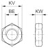 Aventics Гайка крепления цилиндра, Cерия MR3 – 1823300024 - Aventics Гайка крепления цилиндра, Cерия MR3 – 1823300024