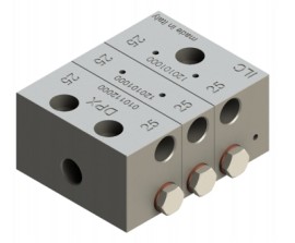 2.1N.08-C045 - Распределитель последовательной смазки (серия DPX), 45 мм³/цикл, 8 секции (16 выходов), вход G1/8, выходы M10x1 - 2.1N.08-C045 - Распределитель последовательной смазки (серия DPX), 45 мм³/цикл, 8 секции (16 выходов), вход G1/8, выходы M10x1