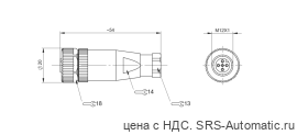 Разъем Balluff BCC M435-0000-1A-000-41X575-000 - Разъем Balluff BCC M435-0000-1A-000-41X575-000