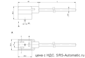 Разъем с кабелем Balluff BCC VB43-0000-10-055-PX0350-100 - Разъем с кабелем Balluff BCC VB43-0000-10-055-PX0350-100