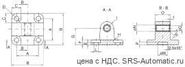 Крышка с шарниром с самосмазывающимися втулками - алюминий серия принадлежности для цилиндров  qcm 020 - Крышка с шарниром с самосмазывающимися втулками - алюминий серия принадлежности для цилиндров  qcm 020