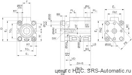 Aventics Короткоходный цилиндр, Cерия KHZ – 0822010849 - Aventics Короткоходный цилиндр, Cерия KHZ – 0822010849