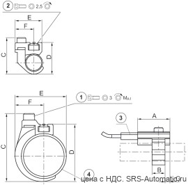 Aventics Крепление датчика, Cерия CB1 – 1827020298 - Aventics Крепление датчика, Cерия CB1 – 1827020298