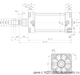 Aventics Цилиндр на стяжках ISO 15552, Cерия ITS – R480627432 - Aventics Цилиндр на стяжках ISO 15552, Cерия ITS – R480627432