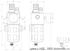 Aventics Универсальный блок подготовки воздуха, Cерия NLC – R412010828 - Aventics Универсальный блок подготовки воздуха, Cерия NLC – R412010828
