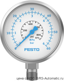 Festo PAGL-HP3-63-60-G14-RC Манометр - Festo PAGL-HP3-63-60-G14-RC Манометр