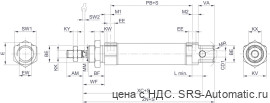 Aventics Мини-цилиндры, Cерия MNI – 0822334501 - Aventics Мини-цилиндры, Cерия MNI – 0822334501