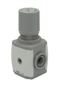 T171BRCR - Регулятор давления модульного монтажа, G1/4", 0...8бар, 1500нл/мин., технополимер, отв. под манометр G1/8 заглушено, ускоренный сброс давления