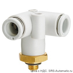 SMC KQ2-D04-M5 Разветвитель цанговый угловой с резьбой - SMC KQ2-D04-M5 Разветвитель цанговый угловой с резьбой