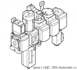 Festo MSB6-1/2:C3J4D1A1F3-WP Блок подготовки воздуха - Festo MSB6-1/2:C3J4D1A1F3-WP Блок подготовки воздуха