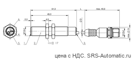 Емкостной датчик Balluff BCS M12B4I1-PSC40D-EP00,3-GS04 - Емкостной датчик Balluff BCS M12B4I1-PSC40D-EP00,3-GS04