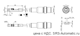 Магнитный датчик для цилиндра Balluff BMF 415KW-HAKKI-W-5-P0-S4-00,3 - Магнитный датчик для цилиндра Balluff BMF 415KW-HAKKI-W-5-P0-S4-00,3