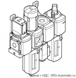 Festo MSB4-1/4:C3J1F3M1-WP Блок подготовки воздуха - Festo MSB4-1/4:C3J1F3M1-WP Блок подготовки воздуха