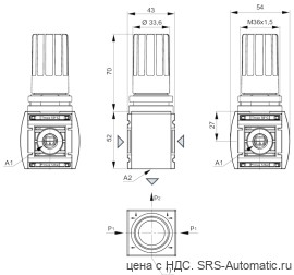 Aventics Регулирующий клапан, Cерия AS1-RGS-…-DS – R412014643 - Aventics Регулирующий клапан, Cерия AS1-RGS-…-DS – R412014643