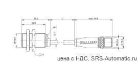 Индуктивный датчик расстояния Balluff BAW M18ME-UAC48B-BP01,5-GS04-003 - Индуктивный датчик расстояния Balluff BAW M18ME-UAC48B-BP01,5-GS04-003