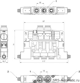 Aventics 2х3/2-пневмораспределитель, Cерия ES05 – R422103857 - Aventics 2х3/2-пневмораспределитель, Cерия ES05 – R422103857