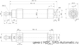 Aventics Круглые цилиндры, Cерия RPC – R412020724 - Aventics Круглые цилиндры, Cерия RPC – R412020724