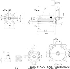 Aventics Компактный цилиндр ISO 21287, Cерия CCI – R422001480 - Aventics Компактный цилиндр ISO 21287, Cерия CCI – R422001480