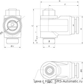 Aventics Дроссель с обратным клапаном, Cерия CC04 – R412010576 - Aventics Дроссель с обратным клапаном, Cерия CC04 – R412010576