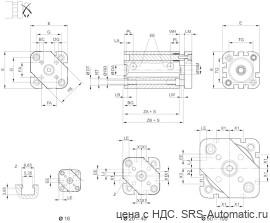 Aventics Компактный цилиндр ISO 21287, Cерия CCI – R422001309 - Aventics Компактный цилиндр ISO 21287, Cерия CCI – R422001309