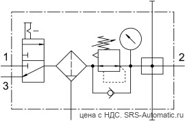 Festo LFRS-1/2-D-MAXI-KB Блок подготовки воздуха - Festo LFRS-1/2-D-MAXI-KB Блок подготовки воздуха