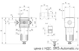 Aventics Фильтр, Cерия NL2-FLS – 0821303444 - Aventics Фильтр, Cерия NL2-FLS – 0821303444