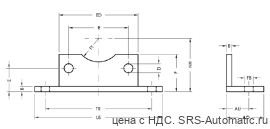 Лапа низкая большая - сталь серия принадлежности для цилиндров  vcb 050 ne - Лапа низкая большая - сталь серия принадлежности для цилиндров  vcb 050 ne