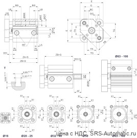 Aventics Компактный цилиндр, Cерия KPZ – 0822394605 - Aventics Компактный цилиндр, Cерия KPZ – 0822394605