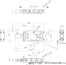 Aventics 5/2-пневмораспределитель, Cерия TC15 – дюйм – R422101250 - Aventics 5/2-пневмораспределитель, Cерия TC15 – дюйм – R422101250