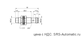 Индуктивный датчик расстояния Balluff BAW M12ME-UAC70G-S04G - Индуктивный датчик расстояния Balluff BAW M12ME-UAC70G-S04G