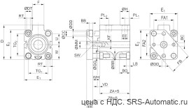 Aventics Короткоходный цилиндр, Cерия KHZ – 0822010817 - Aventics Короткоходный цилиндр, Cерия KHZ – 0822010817