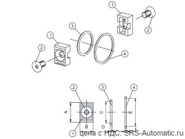Aventics Принадлежности для монтажа в блок, Cерия NL2-MBR-…-W04 – 1827009359 - Aventics Принадлежности для монтажа в блок, Cерия NL2-MBR-…-W04 – 1827009359