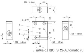 Aventics Плита одиночного монтажа, Cерия DO22 – 1825503591 - Aventics Плита одиночного монтажа, Cерия DO22 – 1825503591