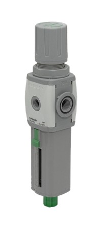 T171BEBD - Фильтр-регулятор с резьбой под манометр, G1/4", 0...12бар, 20мкм, 1450 нл/мин, технополимер, отв. под манометр G1/8 заглушено