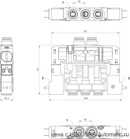 Aventics 2х3/2-пневмораспределитель, Cерия ES05 -inch – R422103181 - Aventics 2х3/2-пневмораспределитель, Cерия ES05 -inch – R422103181