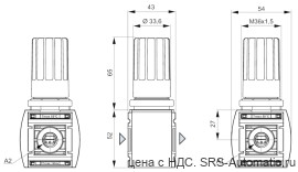 Aventics Регулирующий клапан, Cерия AS1-RGS – R412014639 - Aventics Регулирующий клапан, Cерия AS1-RGS – R412014639