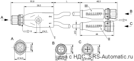 Y-образный распределитель Balluff BCC M414-M415-M414-U2037-003 - Y-образный распределитель Balluff BCC M414-M415-M414-U2037-003