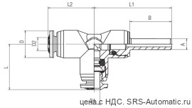Тройник цанговый aignep 55235 00 002 - Тройник цанговый aignep 55235 00 002