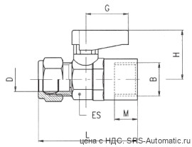 Кран комбинированный цанговый с внутренней резьбой rp iso 7 aignep 06340 00 003 - Кран комбинированный цанговый с внутренней резьбой rp iso 7 aignep 06340 00 003