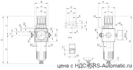 Aventics Регулирующий клапан с фильтром, Cерия NL4-FRE – 0821300352 - Aventics Регулирующий клапан с фильтром, Cерия NL4-FRE – 0821300352
