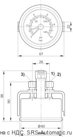 Aventics Манометры, Cерия PG1-LIG – 3530040020 - Aventics Манометры, Cерия PG1-LIG – 3530040020