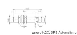 Индуктивный датчик расстояния Balluff BAW M12MI-UAC20B-S04G - Индуктивный датчик расстояния Balluff BAW M12MI-UAC20B-S04G
