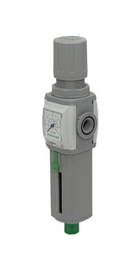 T172BEMBDS - Фильтр-регулятор с встроенным манометром, G3/8", 0...12бар, 2350 нл/мин, 20мкм, технополимер, поток СЛЕВА НАПРАВО, автоматический сброс конденсата