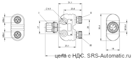 Y-образный распределитель Balluff BCC M414-M313-M313-U0054-000 - Y-образный распределитель Balluff BCC M414-M313-M313-U0054-000