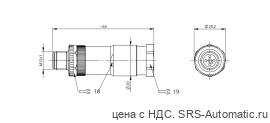 Разъем Balluff BCC M434-0000-2T-000-61X4A5-000 - Разъем Balluff BCC M434-0000-2T-000-61X4A5-000