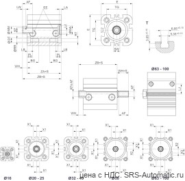 Aventics Компактный цилиндр, Cерия KPZ – 0822394004 - Aventics Компактный цилиндр, Cерия KPZ – 0822394004