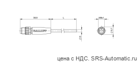 Разъем с кабелем Balluff BCC M313-0000-20-001-PX43T2-050 - Разъем с кабелем Balluff BCC M313-0000-20-001-PX43T2-050